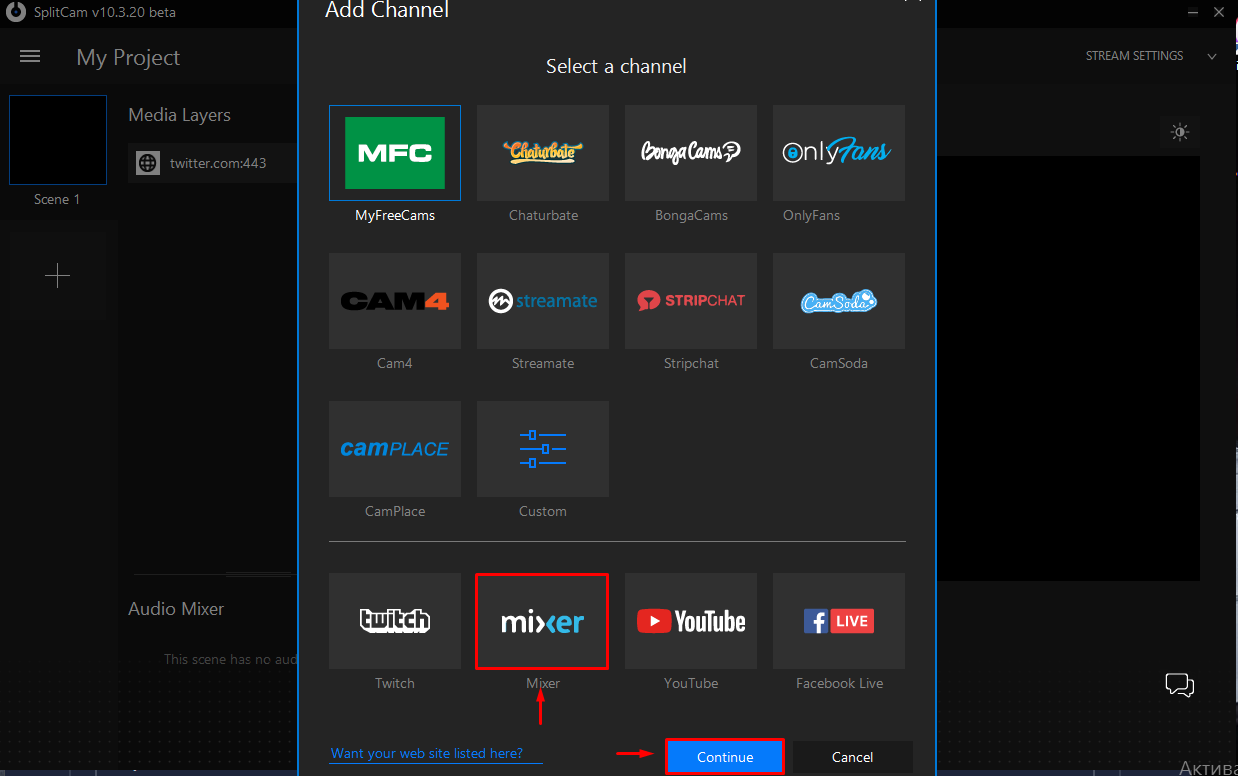 How to stream to Mixer